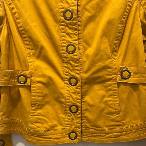 Live a Little Yellow Utility Jacket with Classic Lapel - Picture 3 of 8
